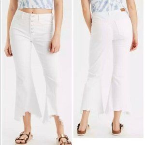 AE AMERICAN EAGLE Super High-Waisted Crop Flare Jean NWT